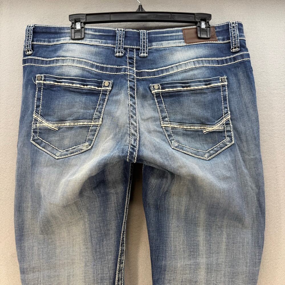 BKE Denim Culture Jeans Womens 32 (14) Blue Straight leg Mid Rise Preppy Casual - Picture 3 of 14